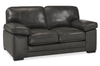 Rodeo 67” Top-Grain Genuine Leather Loveseat with Removable Cushions – Charcoal