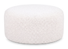 Made in Canada Customizable Sofa Lab Round 38\" Fabric Ottoman – Teddy Snow