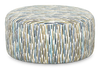 Made in Canada Customizable Sofa Lab Round 38\" Fabric Ottoman – Capri Accent Fabric