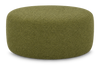 Made in Canada Customizable Sofa Lab Round 38\" Fabric Ottoman – Chenille Moss