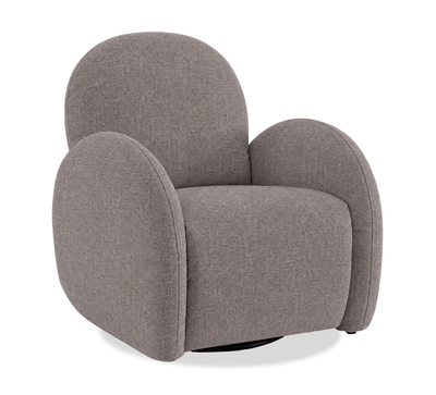 Shay 33" Chenille Fabric Swivel Glider Reclining Accent Chair - Grey | Fauteuil d’appoint coulissant, pivotant et inclinable Shay de 33 po en tissu de chenille - gris