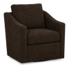 Made in Canada Sofa Lab Customizable Swivel 32\" Fabric Accent Chair – Teddy Walnut