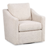 Made in Canada Sofa Lab Customizable Swivel 32\" Fabric Accent Chair – Chenille White