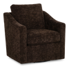 Made in Canada Sofa Lab Customizable Swivel 32\" Fabric Accent Chair – Plush Chocolate