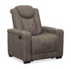 Venture 35.83” Faux Suede Reclining Chair with Storage and Cupholders - Chocolate