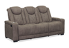 Venture 83.5” Faux Suede Reclining Sofa with Storage, Cupholders, and USB Port - Chocolate