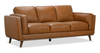 Viero 86.2\" Genuine Leather Sofa - Caramel