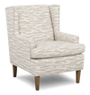 Made in Canada Sofa Lab Customizable Wingback 30\" Fabric Accent Chair – Bisque Accent Fabric