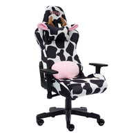 Techni Sport TS85 Cow Print Luxx Series Office Gaming Chair - Black