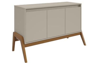 Manhattan Comfort Mid-Century Modern Gales 48.50” Sideboard with Solid Wood Legs - Greige|Desserte Gales de Manhattan Comfort de 48,50 po de style moderne du milieu du 20e siècle avec pattes en bois massif - greige