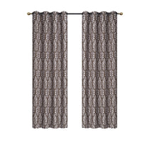 Embroidered Panel Fern Chocolate 84