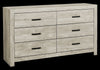Soren Bedroom 6-Drawer Dresser, 59\"W x 33\"H - Bleached Oak
