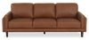 Venice 91\" Traditional Genuine Leather Sofa – Light Brown
