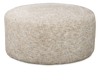 Made in Canada Customizable Sofa Lab Round 38\" Fabric Ottoman – Rust Accent Fabric