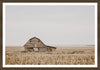 Leaning Barn Framed Art Matted with Glass - 25\" x 37\"