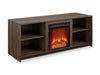 Ameriwood Home Mainstays Courtland Electric Fireplace TV Stand for TVs up to 65\" - Walnut