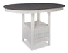 Dena Counter-Height Dining Table with 42-60\"W Extension, Round - Dove Grey