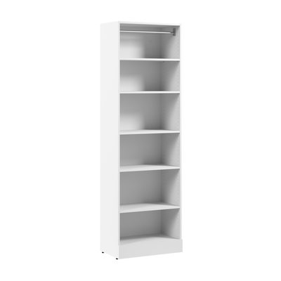 Bestar Florence 25" Modular Reach-In/Walk-In Closet System with Shelves - White|Système de garde-robe et pièce-penderie modulaire Florence de Bestar de 25 po avec tablettes - blanc