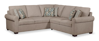 Scott Living Haven 2-Piece Left-Facing Chenille Fabric Sectional - Taupe | Sofa sectionnel de gauche Haven de Scott Living 2 pièces en tissu de chenille - taupe
