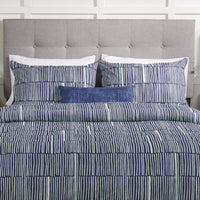 Kort & Co. Lines 4-Piece King Comforter Set - Blue