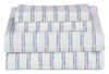 Kort & Co. Stripe 4-Piece Queen Sheet Set - Blue and White