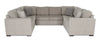 Made in Canada Legend 3-Piece Chenille Fabric Sleeper Sectional - Platinum Beige