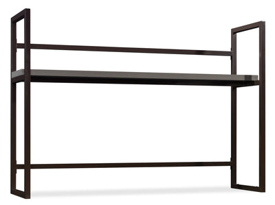 Manhattan Gate 60" Commercial Grade Computer Hutch with Shelf - Mystic Oak|Crédence d’ordinateur Manhattan Gate de 60 po de qualité commerciale avec tablette - chêne mystique