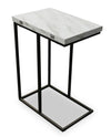 Pia 18\" C-Table with Expandable Top - White Marble