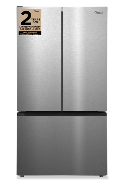 Midea 35.8" 31.7 Cu. Ft. French-Door Refrigerator - Stainless Steel - MRF32I6BST | Réfrigérateur Midea de 31,7 pi³ et de 35,8 po à portes françaises - acier inoxydable - MRF32I6BST