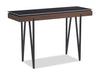 Juno 48\" Modern Sofa Table with Sintered Stone Top - Black