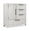 Haven Bedroom 4-Drawer Chest with Storage Cabinet, 48\"W x 48\"H - White