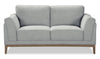 Valley 67.7\" Fabric Loveseat with Rubberwood Base and Legs - Grey