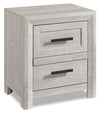 Lark Bedside 2-Drawer Nightstand, 24\"W x 26\"H - Rustic White