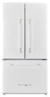 Classic Retro by Unique 36\" 21.4 Cu. Ft. Counter-Depth Refrigerator - Marshmallow White - UGP-595L W AC