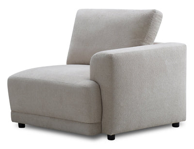 Voyage Modular Fabric Right-Facing Chair with Removable Back Cushions – Beige | Fauteuil modulaire de droite Voyage en tissu avec coussins de dossier amovibles - beige