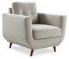 Cosmo 34\" Fabric Chair with Tufted Back Cushion - Grey