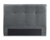 Amos Upholstered Headboard in Charcoal Fabric, Tufted - King Size