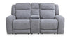 Atlantis 79\" Fabric Zero Gravity Power Reclining Loveseat with Storage Console and USB Ports - Dove Grey
