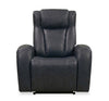 Shaquille O’Neal Home Titan 42\" Genuine Leather Power Reclining Chair with Shaq-o-pedic Comfort – Black