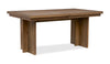 Scott Living Henri Dining Table with 66-84\"W Extension, Wood, Trestle Base - Brown