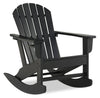 Bask Outdoor Patio Rocking Chair - High Density Plastic, UV & Weather Resistant - Black