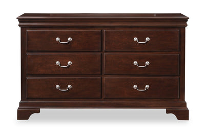 Marco Bedroom 6-Drawer Dresser, 58"W x 35"H - Cherry Brown | Commode Marco de 58 po (l) x 35 po (H) à 6 tiroirs pour la chambre à coucher - brun cerisier