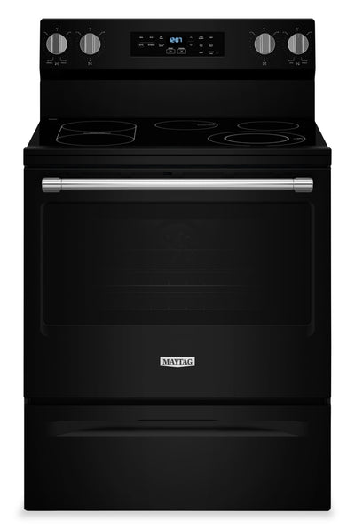 Maytag 30" 5.3 Cu. Ft. Electric Range with No Preheat Air Fry - Black - YMFES6030RB | Cuisinière électrique Maytag de 5,3 pi3 et de 30 po avec friture à air sans préchauffage - noire - YMFES6030RB | YMFES6RB