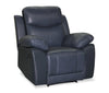 Corbin 40.16\" Top-Grain Genuine Leather Reclining Chair - Blue