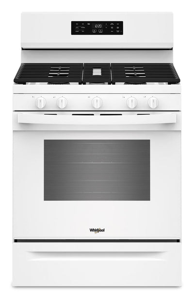 Whirlpool 30" 5.0 Cu. Ft. Gas Range with Air Cooking – White - WFGS4530SW | Cuisinière à gaz Whirlpool de 5,0 pi³ et de 30 po avec cuisson à air - blanche - WFGS4530SW
