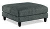 Lounge Modular 40\" Chenille Fabric Ottoman – Grey