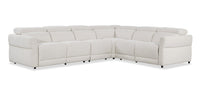 Cindy Crawford Home Aspen 4-Piece Power Reclining Sectional with Armless Chair - Alabaster