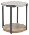 Felicity 22\" Round End Table with Shelf - Grey