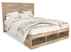 Oakley Platform Bed with Headboard & Storage Frame, Made in Canada, Natural - Queen Size