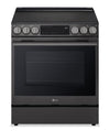 LG 6.3 Cu. Ft. Smart Electric Range with Air Fry – Black Stainless Steel - LSEL6335ZE